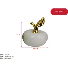 GENERICO - Adorno (FORMA DE MANZANA BLANCA - 12CM*85CM) 39739