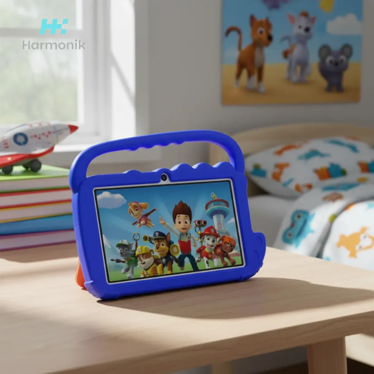 HARMONIK - Tablet Para Niños 7 Pulgadas 2g-32g Wifi Aplicaciones Con Funda Protectora Azul