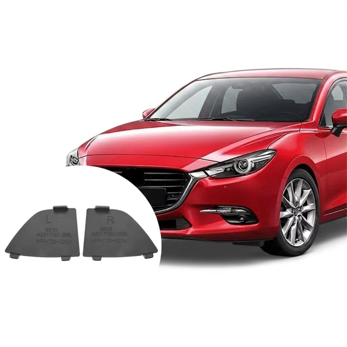 GENERICO - Tapa Parachoque Delantero Compatible Con Mazda 3 2017-2018