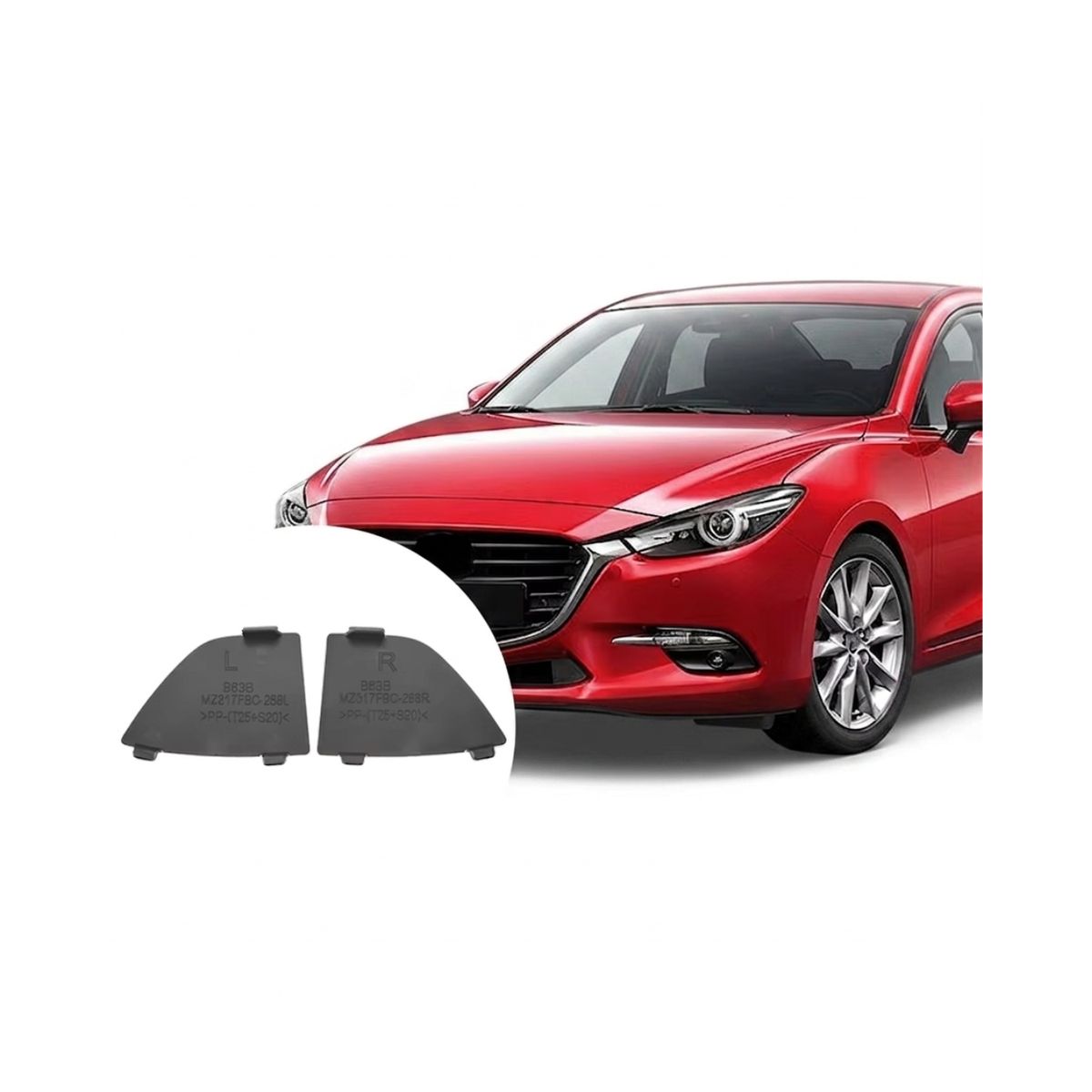 GENERICO - Tapa Parachoque Delantero Compatible Con Mazda 3 2017-2018