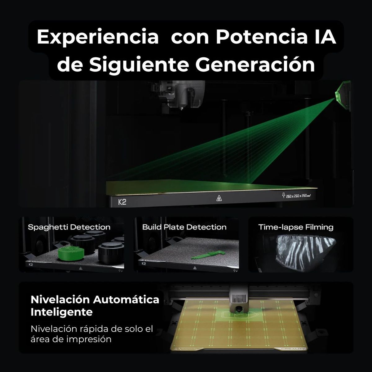 CREALITY - K2 Combo Multicolor Creality - Tamaño Imp 260 x 260 x 260 mm - Impresora 3D -