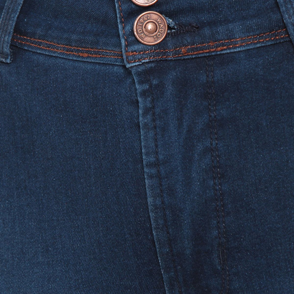WADOS - JEANS MUJER PITILLO PUSH UP TIRO ALTO PRETINA MEDIA DOS BOTONES