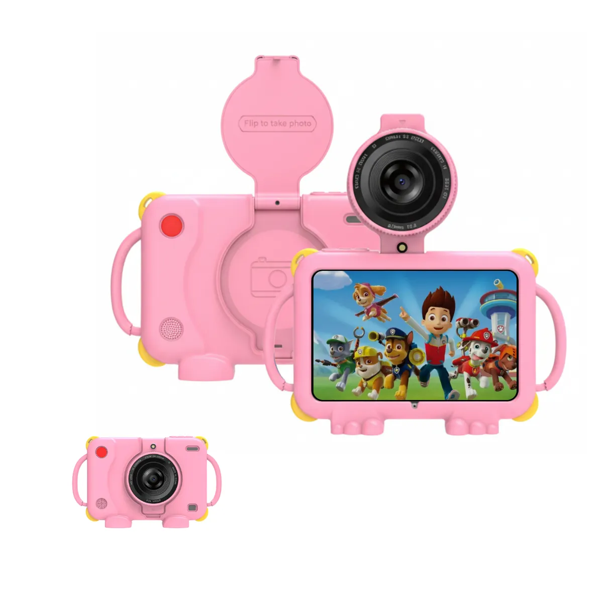 HARMONIK - Tablet Para Niños 7 Pulgadas 3g-32g Wifi Aplicaciones Con Funda Protectora Rosa