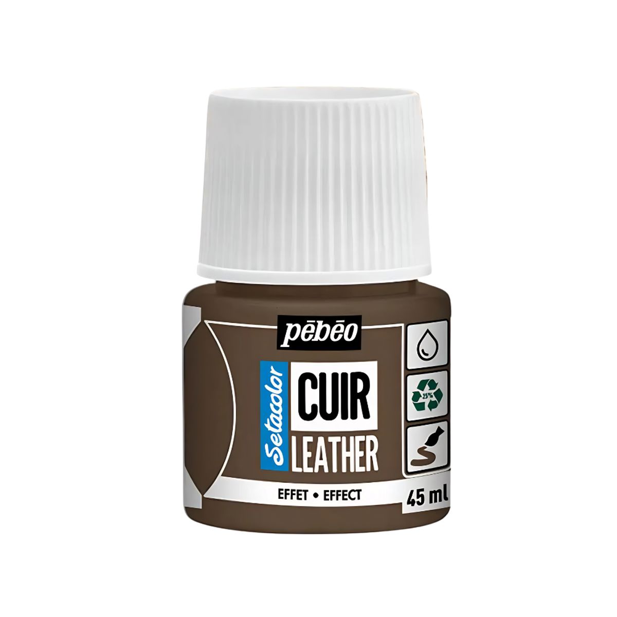 PEBEO - Pintura Para Cuero Frasco 45 Ml Setacolor Cuir Pebeo Color 32 - Metal Bronce