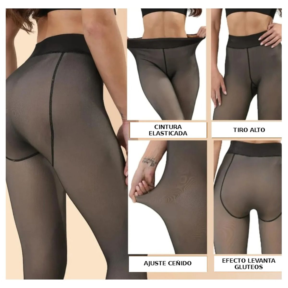 MOVI - Calza Efecto Piel  Comodidad y Estilo en Talla Única