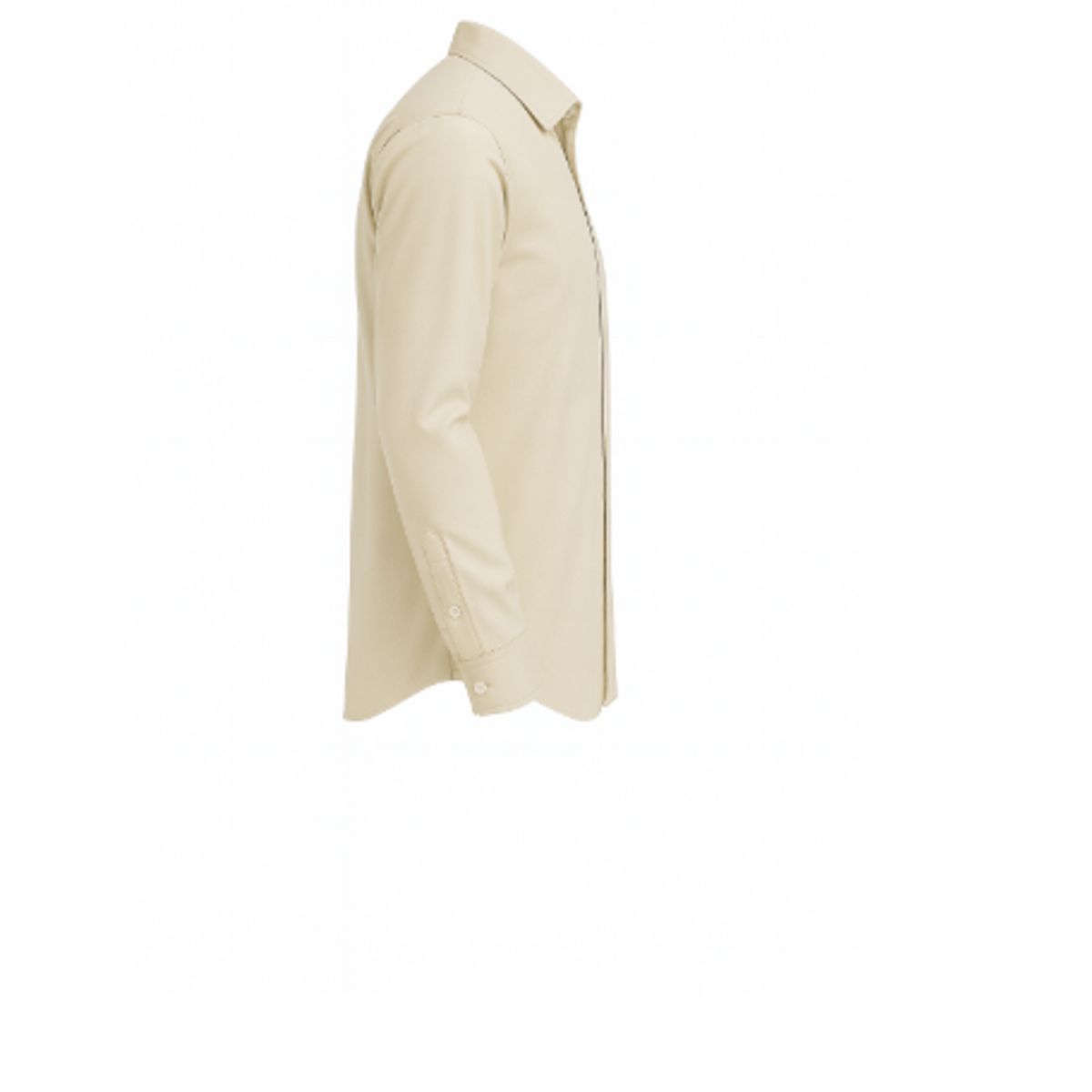 XPRESS RECHARGE - Camisa Hombre Lisa Manga Larga Beige Elegante Casual Formal