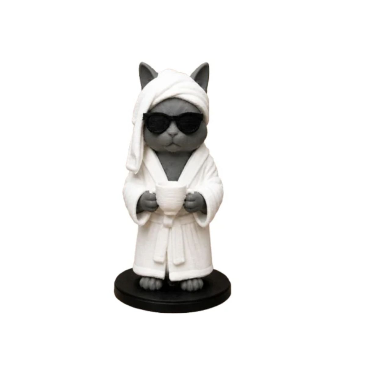 GENERICO - Figura Decorativa- Gato Cafetero