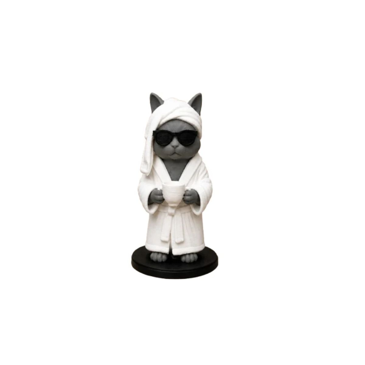 GENERICO - Figura Decorativa- Gato Cafetero