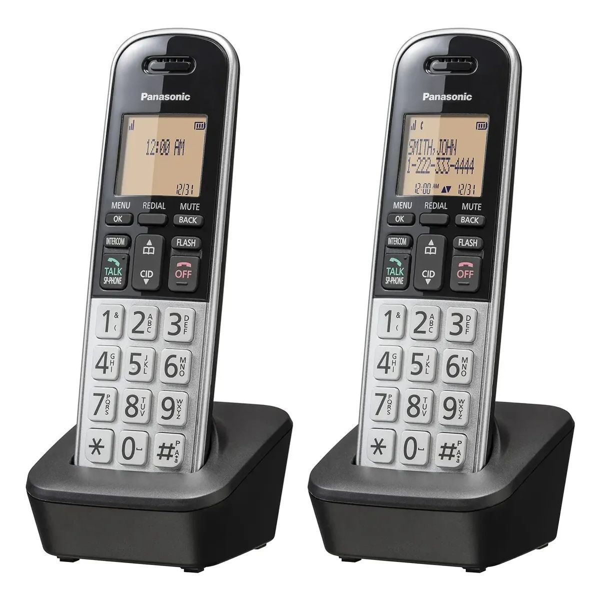 PANASONIC - Telefono Inalambrico Panasonic Bloqueo De Llamadas Altavoz Color Plateado