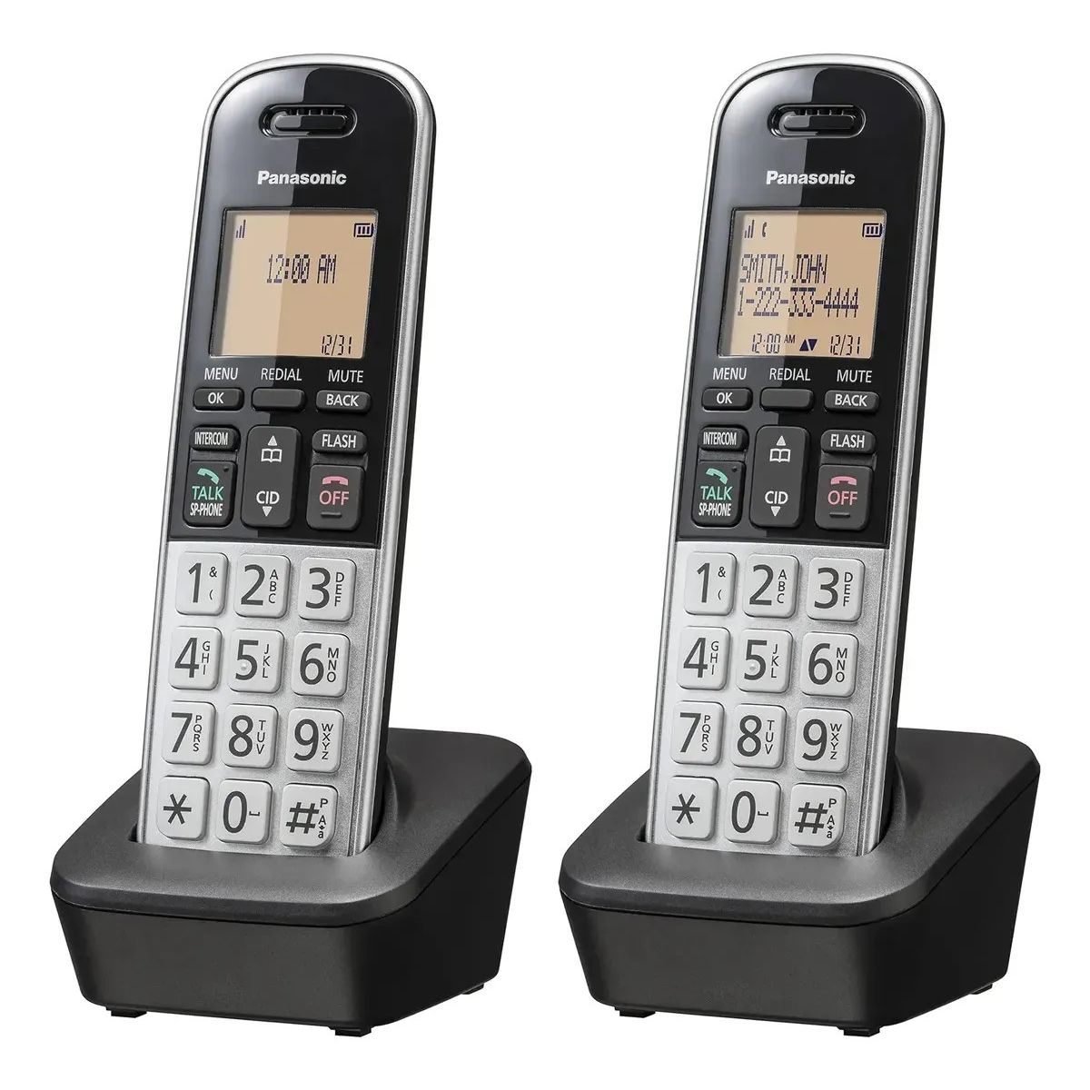 PANASONIC - Telefono Inalambrico Panasonic Bloqueo De Llamadas Altavoz Color Plateado