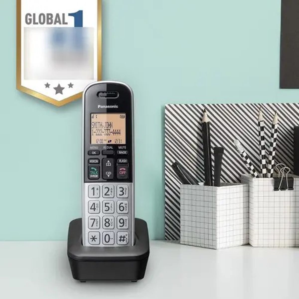 PANASONIC - Teléfono Inalámbrico Con Dect 6.0, Pantalla Lcd Panasonic