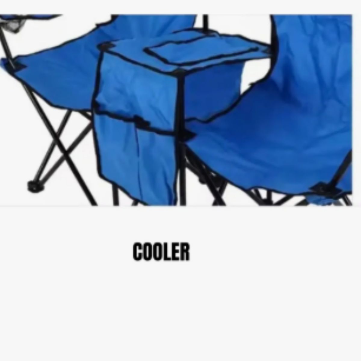 GENERICO - Silla Plegable De Camping Doble Con Cooler, Silla Playera