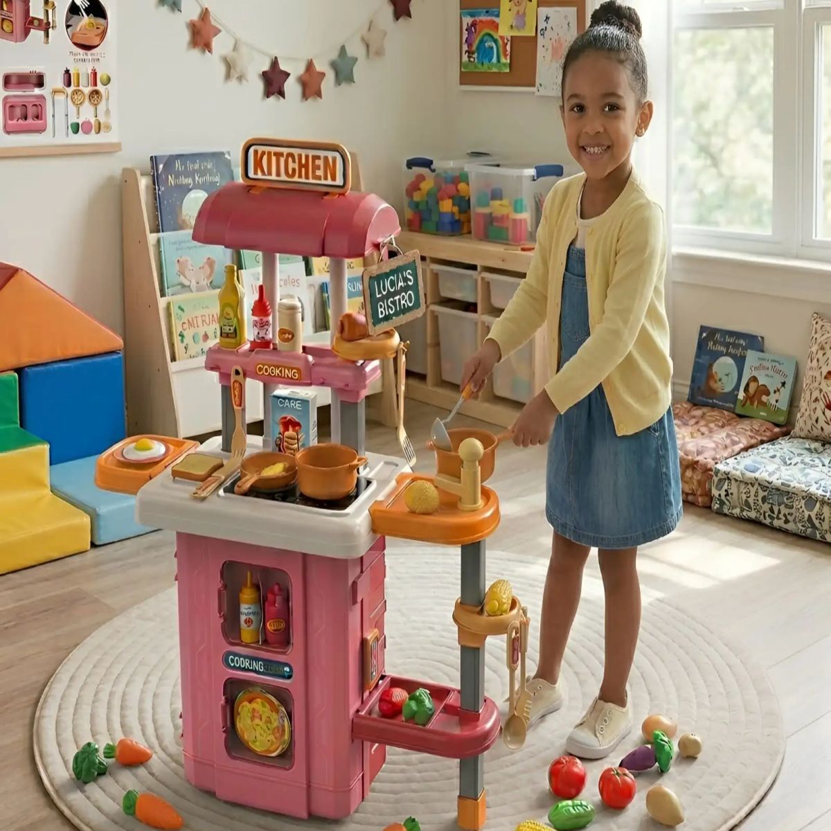 GENERICO - Cocina de Juguete 3 en 1 Infantil Tipo Maleta con Accesorios