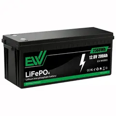 EWTTO - Bateria 12.8V-200Ah Lifepo4 Carga Solar Ciclo Profundo Bateria