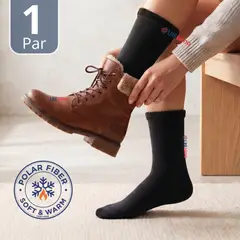 UTILISIMO - Calcetín Chiporro Mujer Ultra Térmico Negro Invierno Polar 1 Par