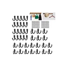 GENERICO - Ganchos Perchero Acero Inox Doble Pared - Pack De 40 Unidade