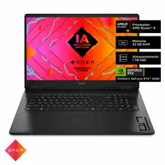 HP - Notebook Gamer Omen 17-DB0009LA AMD Ryzen 9 32GB Ram 1tb SSD RTX4060 8GB Windows 11 Home