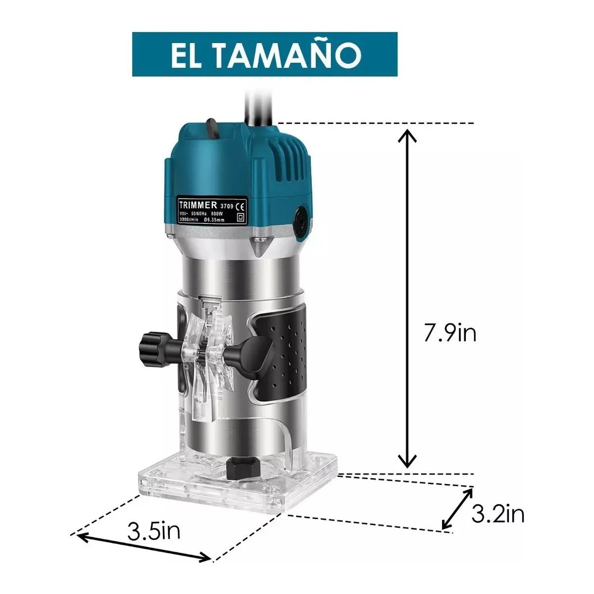 GENERICO - Router Madera Recortadora Rebajadora 800w Labg