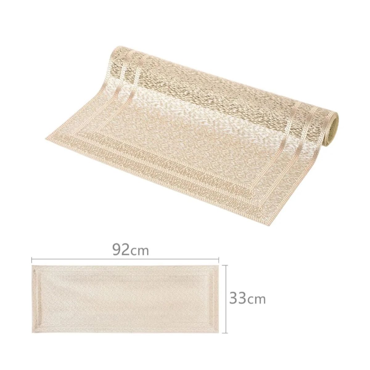 GENERICO - Pack De 2 Camino De Mesa 92*33cm, Pvc, Dorado.