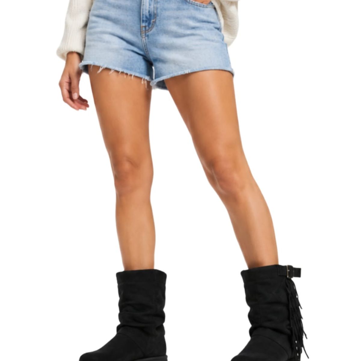 OMAS - Botas Mujer Boho Chic Con Flecos y Plataforma