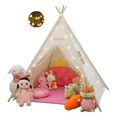 KUANGYE - Carpa Tipi Pieza De Niños Para Decoraciones Y Juguetes Blanco