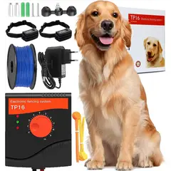 GENERICO - Cerco Electrico Invisible Perimetral Para Perros 2 Collares