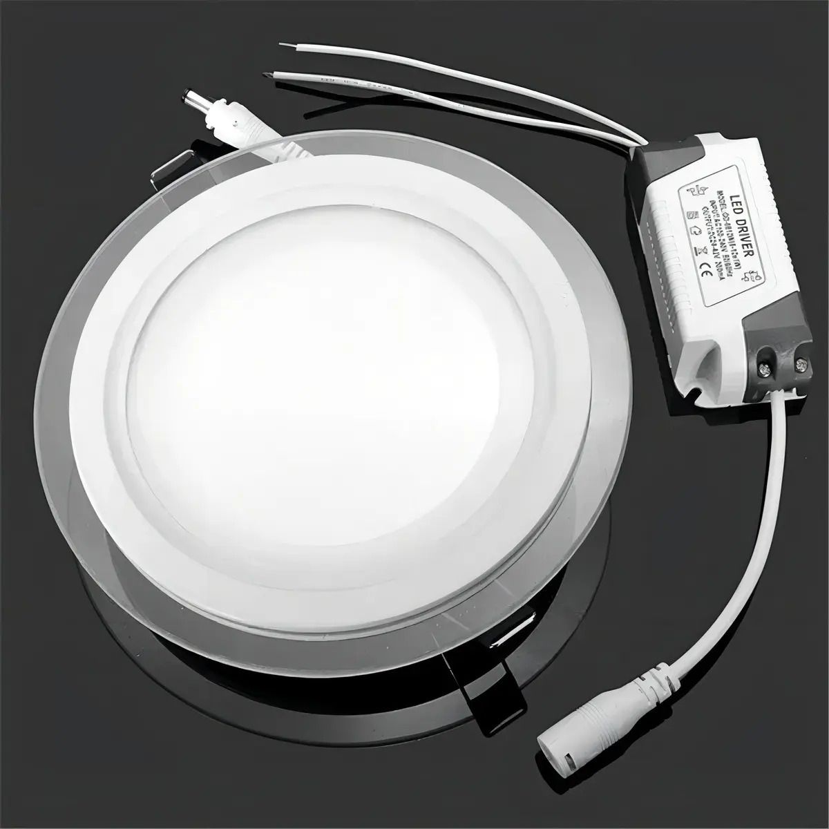 GENERICO - Pack 6 Focos Panel LED Osmao 6W Cristal Embutido Luz Blanco Frío