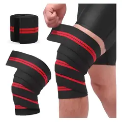 GENERICO - 1 Par Vendas Para Rodilla Knee Wraps Elastica Rodilleras Gym