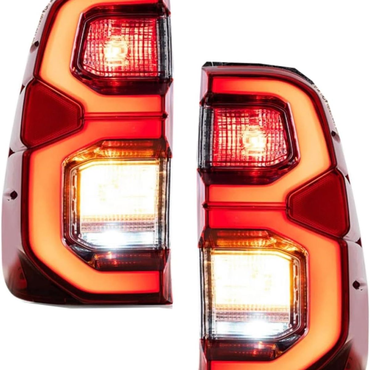 KUANGYE - Par De Focos Farol Traseros Para Toyota Hilux 2022-2023 Led