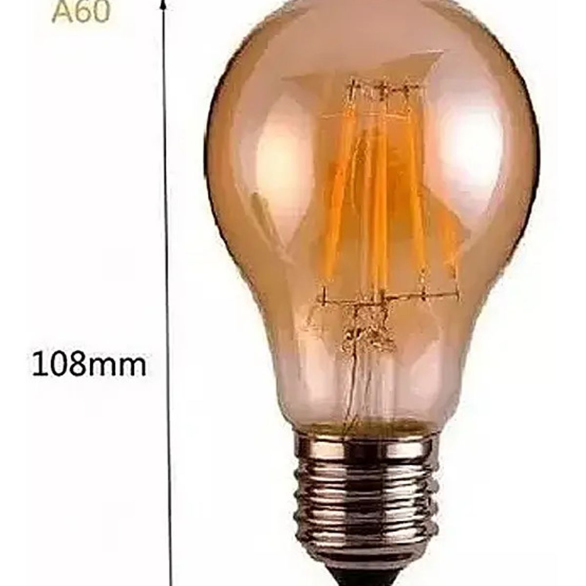 GENERICO - Pack 10 Ampolletas Vintage Led Modelo A60 Soquete E27