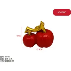 GENERICO - Adorno (FORMA DE MANZANA ROJA - 10CM*13.5CM) 39733