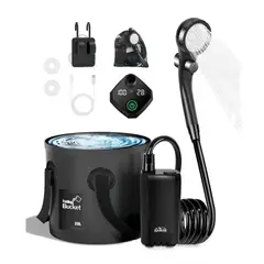 OFERTABKN - Ducha Portatil Camping 20l Recargable Con Pantalla Led