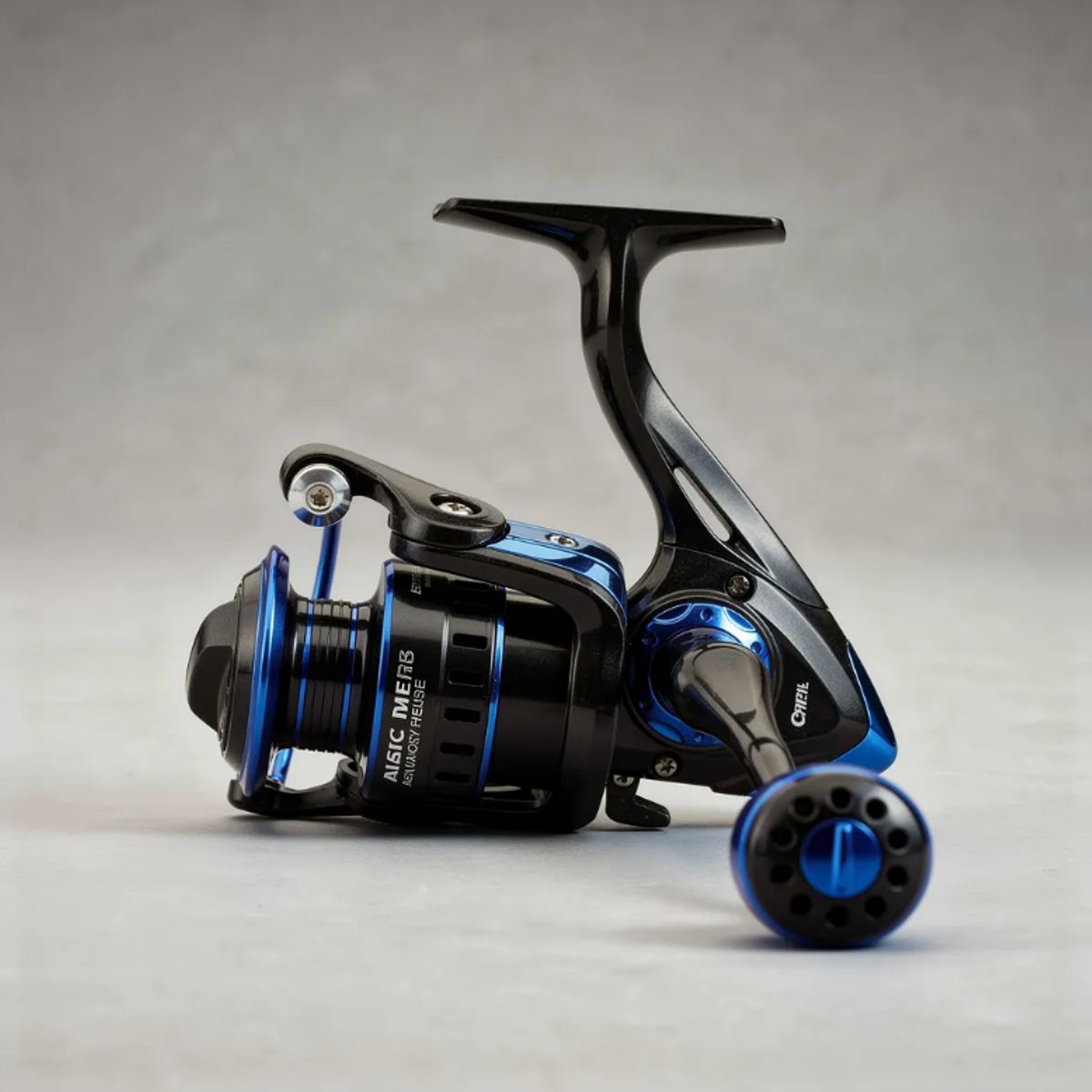 GENERICO - Carrete De Pesca Spinning Metálico Ma5000 Negro Y Azul