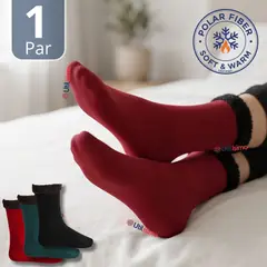 UTILISIMO - Calcetín Chiporro Mujer Ultra Térmico Invierno Polar Surtido Unicolor 1 Par