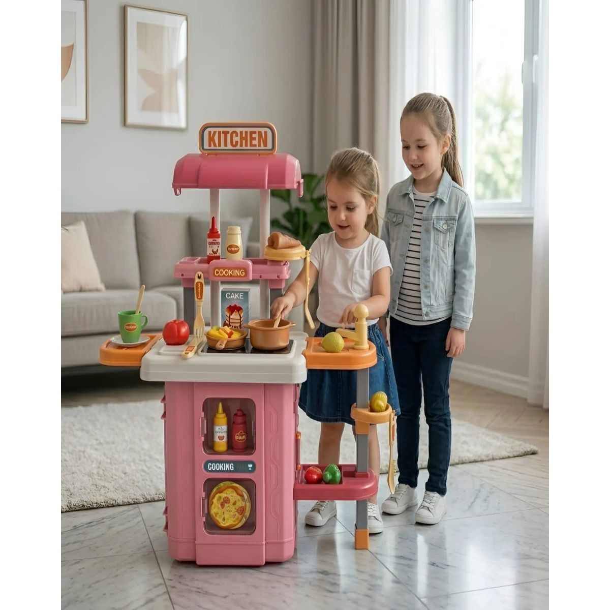 GENERICO - Cocina de Juguete 3 en 1 Infantil Tipo Maleta con Accesorios