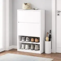 CASA BELLA - ZAPATERO ORGANIZADOR 3 PUERTAS 6 NIVELES BLANCO CLARO ZT9