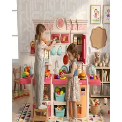 GENERICO - Cocina De Juguete Infantil Home Kitchen 108 Piezas Con Sonido Y Agua