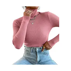 LOOK SHOP - Sweater Beatle Mujer Cuello Alto Otoño Invierno 005