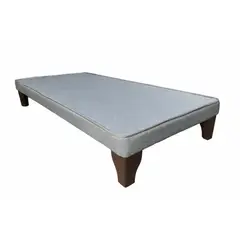 GENERICO - Base de Cama 1 Plaza Europea Lino Gris Ribet
