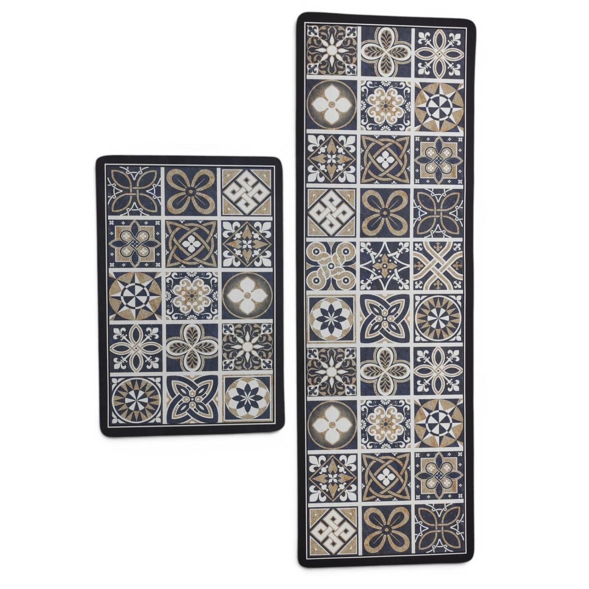 GENERICO - Set de 02 alfombra de cocina impermeable de Cuero Nappa md39