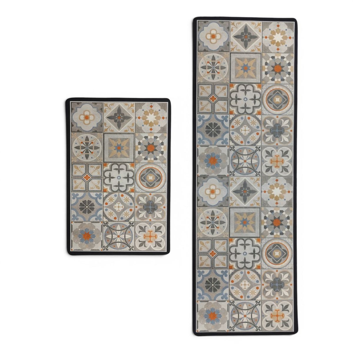 GENERICO - Set de 02 alfombra de cocina impermeable de Cuero Nappa md40
