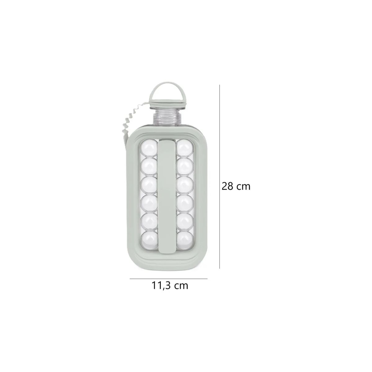 GENERICO - Cubitera 2 En 1 Molde Portatil Bolitas Hielo Botella Hielera