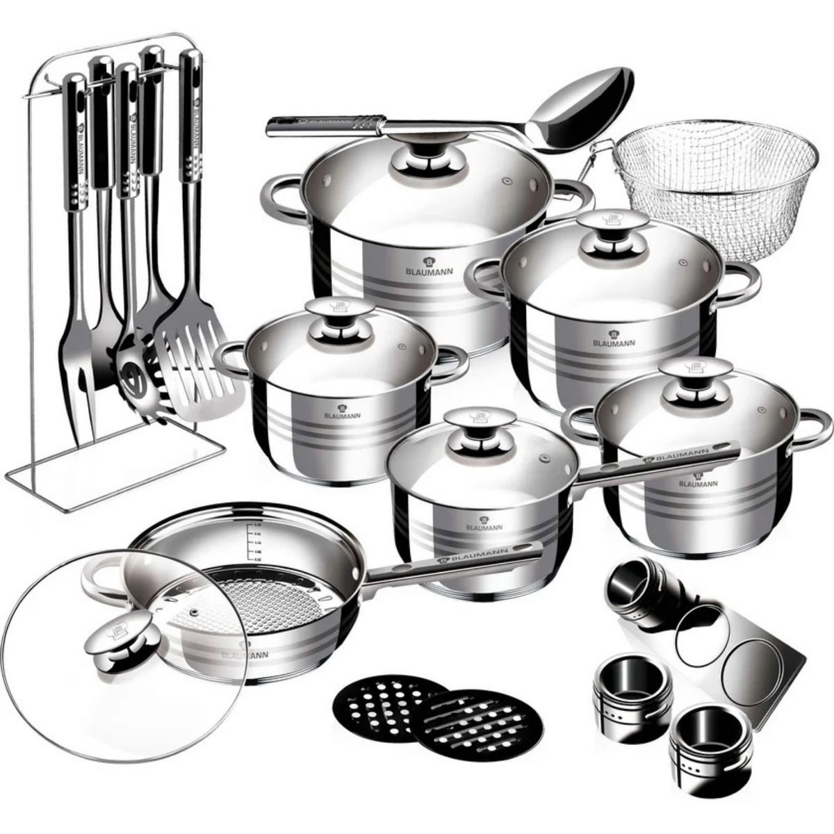 BLAUMANN - BATERIA DE COCINA 27 PZS ACERO INOXIDABLE GOURMET COLLECTION