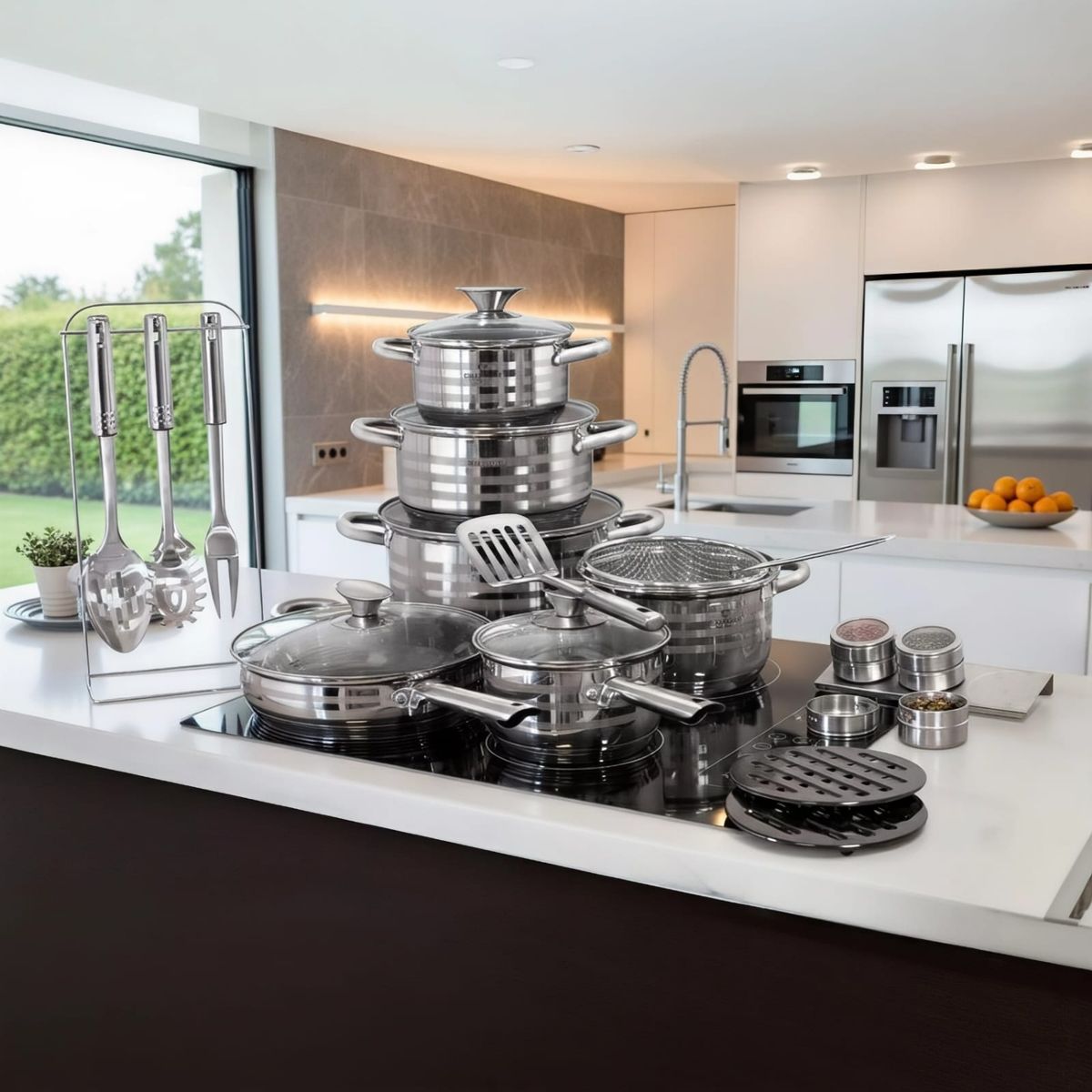 BLAUMANN - BATERIA DE COCINA 27 PZS ACERO INOXIDABLE GOURMET COLLECTION