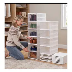GENERICO - Cajas Organizadoras Apilables Zapatos 6 Unidades Plegables