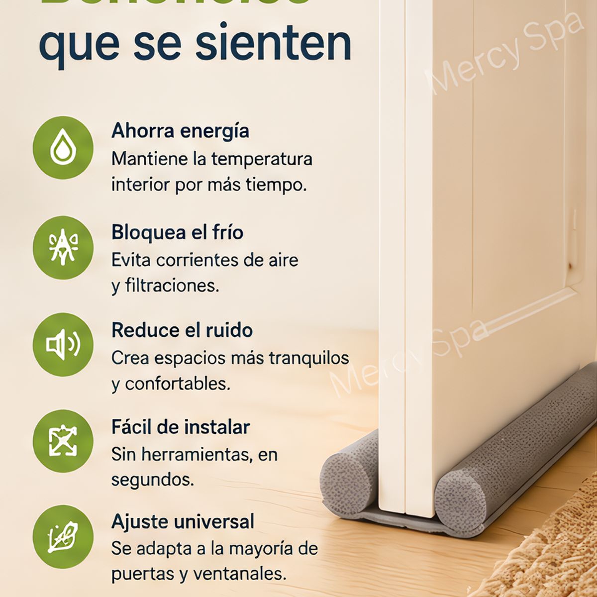 MOVI - Tope Aislante para puertas doble rollo