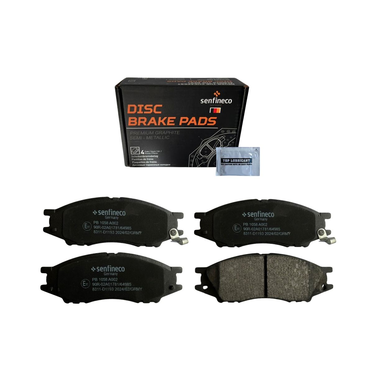 GENERICO - Pastillas de freno Delanteras Nissan Almera Sg 1.6 2006-2012 Senfineco Alemanas