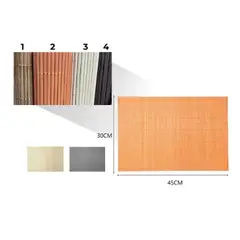 GENERICO - MANTEL INDIVIDUAL DE BAMBU 30X45CM COLORES SURTIDOS