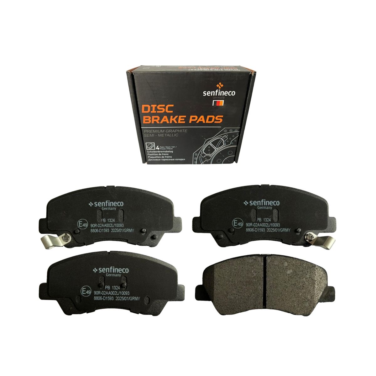 GENERICO - Pastillas de freno Delanteras Renault Fluence 1.5 2010-2018 Senfineco Alemanas