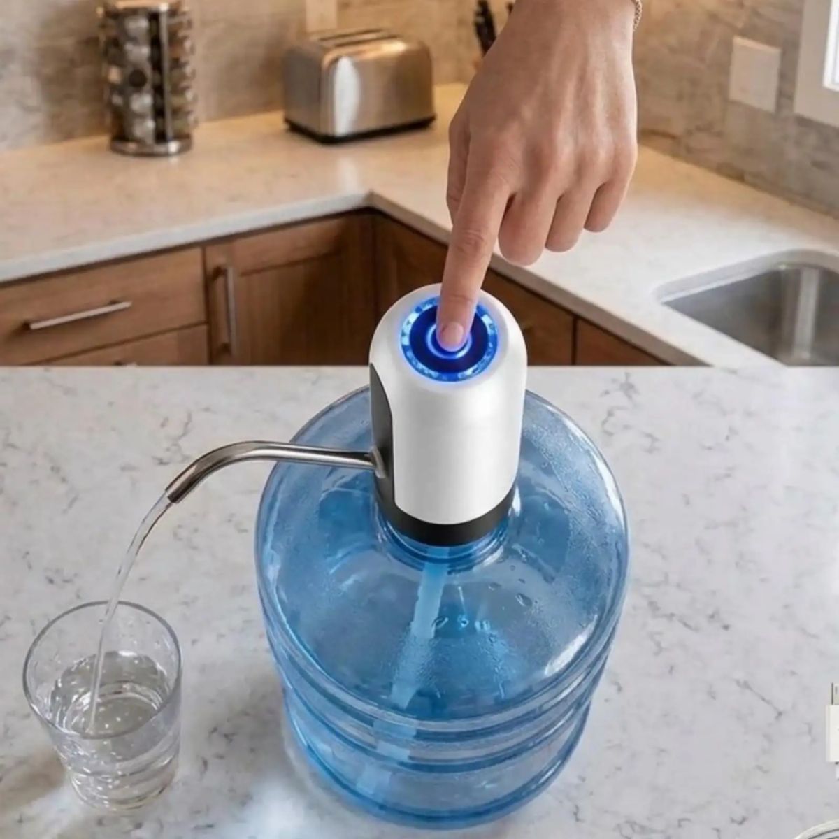 GENERICO - Dispensador de Agua Eléctrico Recargable USB Universal y Portátil1